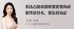 非法占用农用地罪犯罪构成要件是什么，要怎样认定