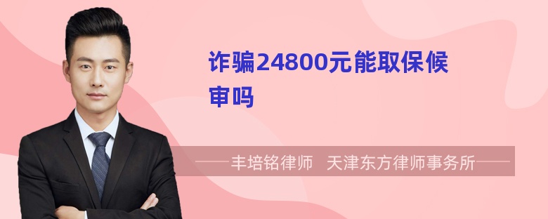 诈骗24800元能取保候审吗