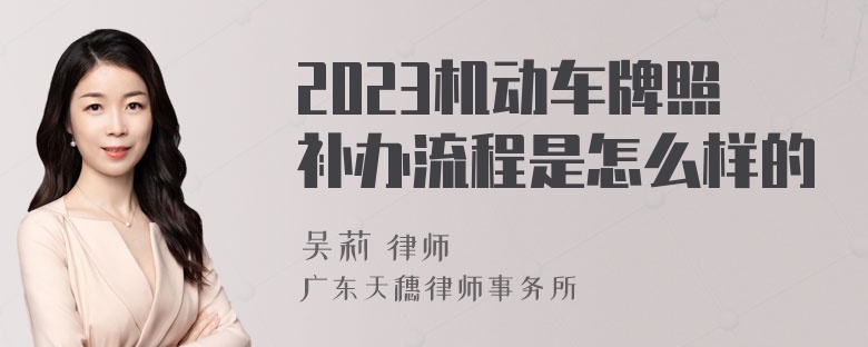 2023机动车牌照补办流程是怎么样的