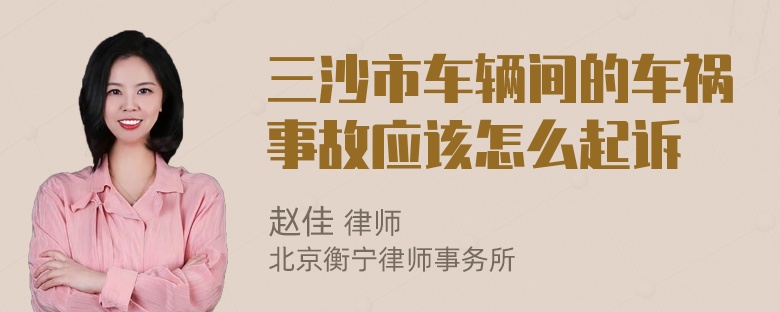 三沙市车辆间的车祸事故应该怎么起诉