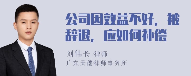 公司因效益不好，被辞退，应如何补偿