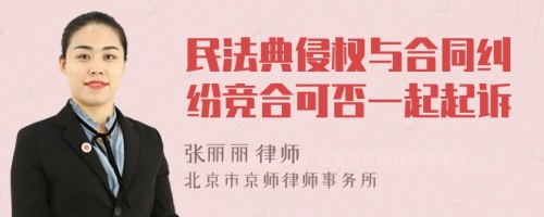 民法典侵权与合同纠纷竞合可否一起起诉