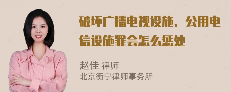 破坏广播电视设施、公用电信设施罪会怎么惩处