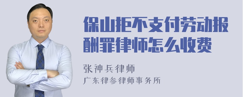 保山拒不支付劳动报酬罪律师怎么收费