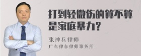 打到轻微伤的算不算是家庭暴力？