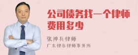 公司债务找一个律师费用多少