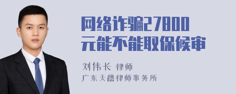 网络诈骗27800元能不能取保候审