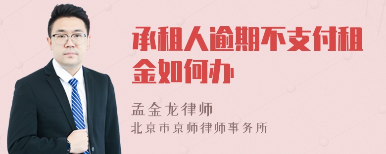 承租人逾期不支付租金如何办