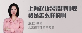 上海起诉离婚律师收费是怎么样的啊