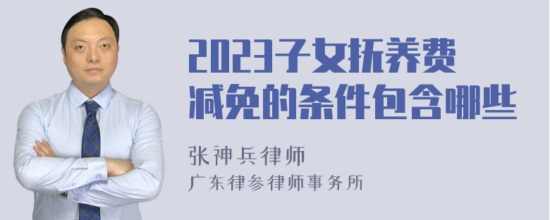 2023子女抚养费减免的条件包含哪些