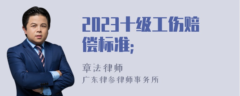 2023十级工伤赔偿标准；