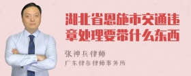 湖北省恩施市交通违章处理要带什么东西