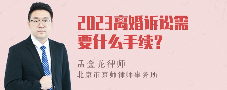 2023离婚诉讼需要什么手续？