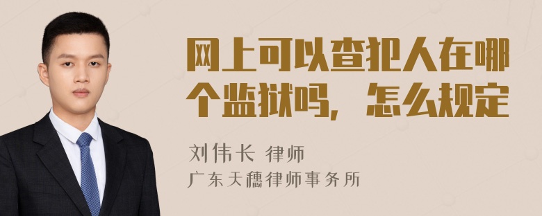 网上可以查犯人在哪个监狱吗，怎么规定