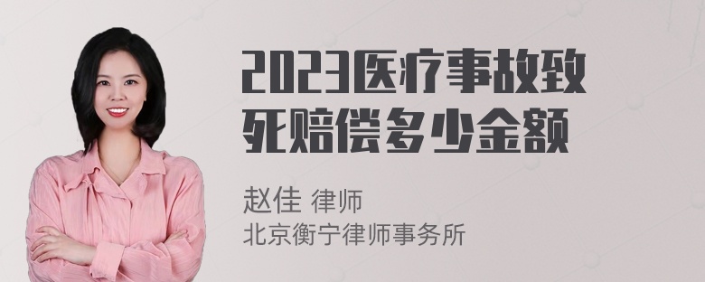 2023医疗事故致死赔偿多少金额