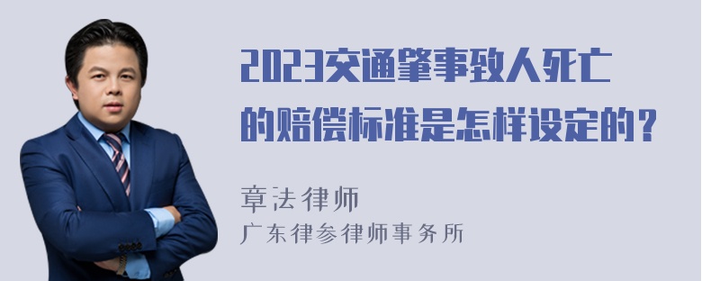 2023交通肇事致人死亡的赔偿标准是怎样设定的？