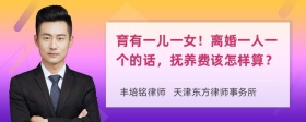 育有一儿一女！离婚一人一个的话，抚养费该怎样算？