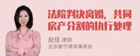 法院判决离婚，共同房产分割的执行处理