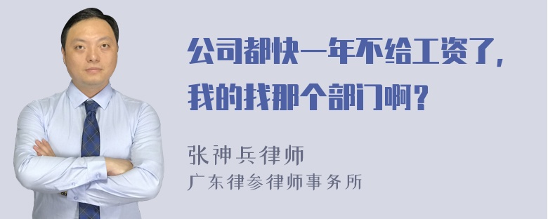 公司都快一年不给工资了，我的找那个部门啊？