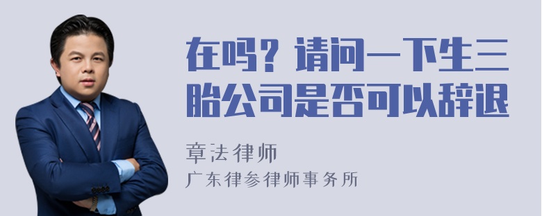 在吗？请问一下生三胎公司是否可以辞退