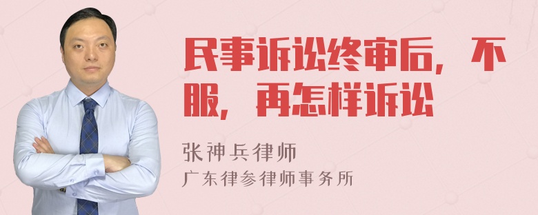 民事诉讼终审后，不服，再怎样诉讼