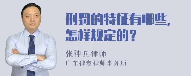 刑罚的特征有哪些，怎样规定的？