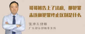 哥哥被告上了法庭，那犯罪未遂和犯罪终止区别是什么