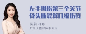 左手拇指第三个关节骨头断裂算几级伤残