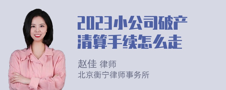 2023小公司破产清算手续怎么走