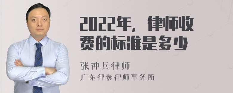 2022年，律师收费的标准是多少