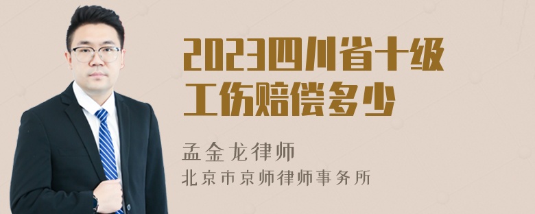 2023四川省十级工伤赔偿多少