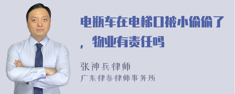 电瓶车在电梯口被小偷偷了，物业有责任吗