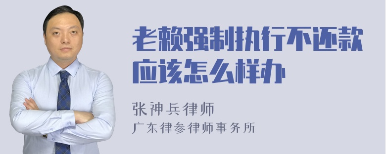 老赖强制执行不还款应该怎么样办