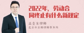 2022年，劳动合同终止有什么新规定