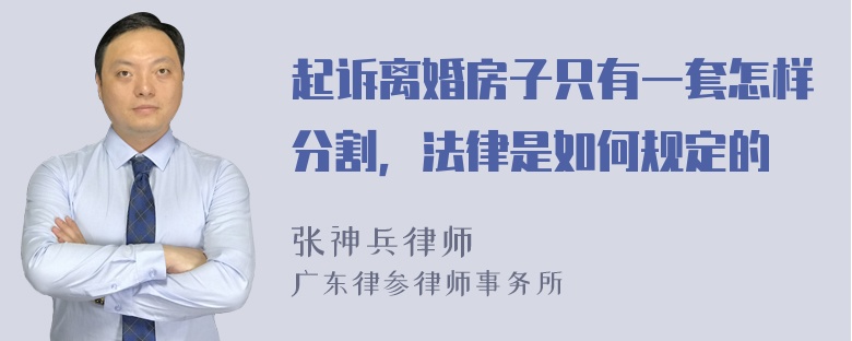 起诉离婚房子只有一套怎样分割，法律是如何规定的