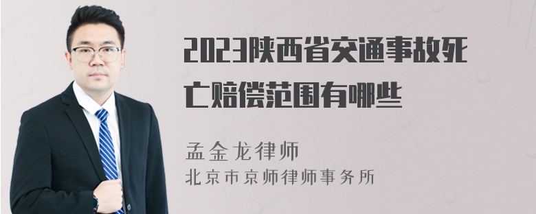 2023陕西省交通事故死亡赔偿范围有哪些