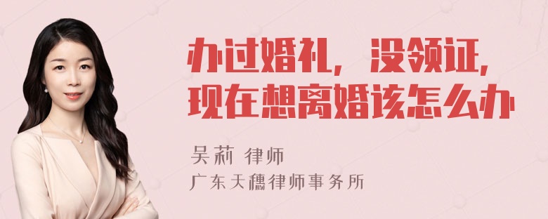 办过婚礼，没领证，现在想离婚该怎么办