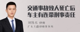 交通事故致人死亡后车主有连带刑事责任