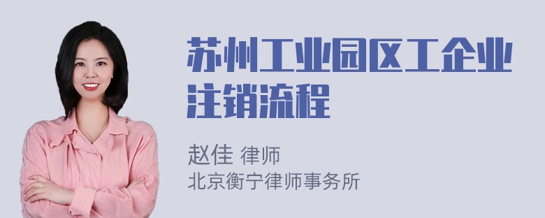 苏州工业园区工企业注销流程