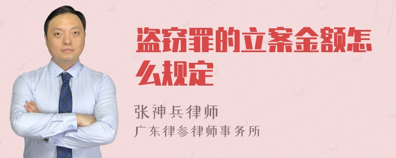 盗窃罪的立案金额怎么规定