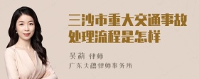 三沙市重大交通事故处理流程是怎样