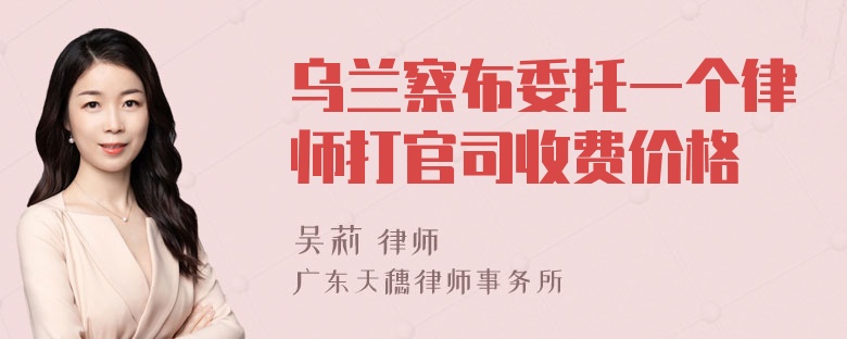 乌兰察布委托一个律师打官司收费价格