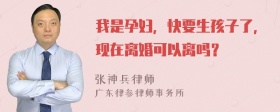 我是孕妇，快要生孩子了，现在离婚可以离吗？