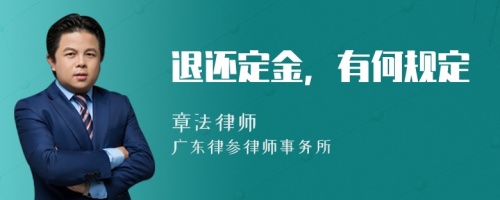 退还定金，有何规定