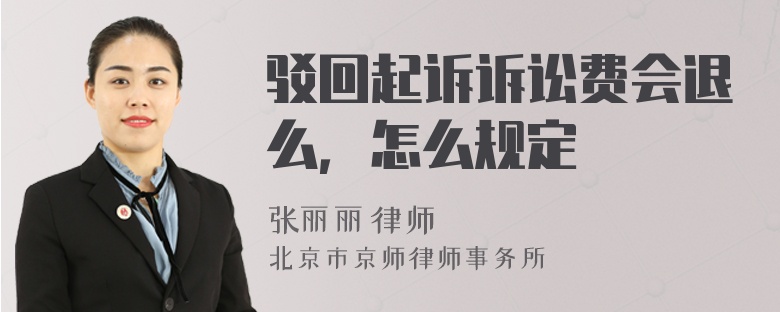 驳回起诉诉讼费会退么，怎么规定