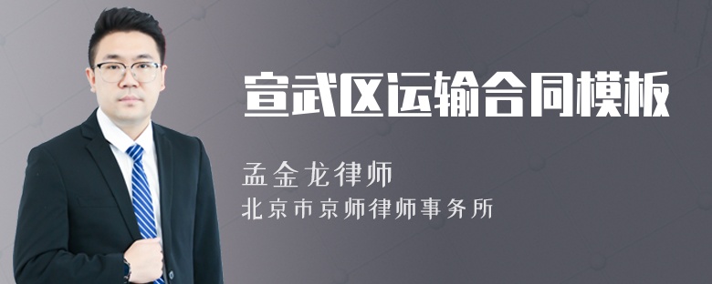 宣武区运输合同模板