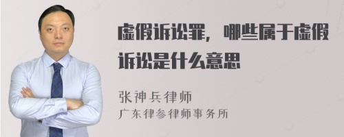 虚假诉讼罪，哪些属于虚假诉讼是什么意思