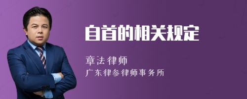 自首的相关规定