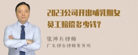 2023公司开出哺乳期女员工赔偿多少钱？
