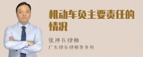 机动车负主要责任的情况